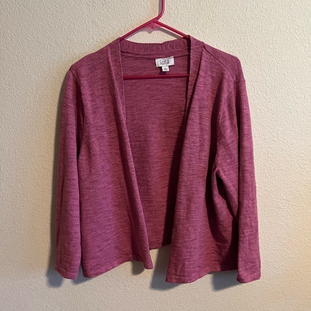 Pink Croft & Barrow Cardigan Size XXL